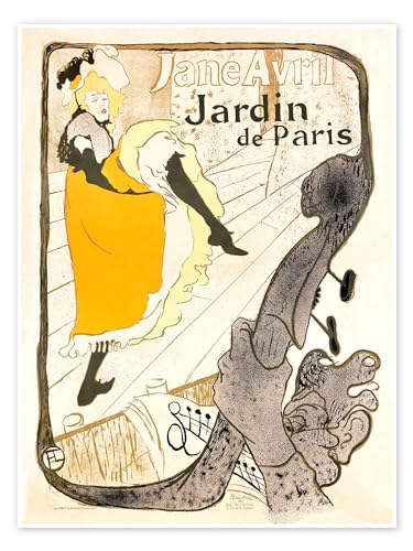 Jane Avril Poster von Henri de Toulouse-Lautrec Wandbilder für jeden Raum 50 x 70 cm Beige Jugendstil Wanddeko von Posterlounge