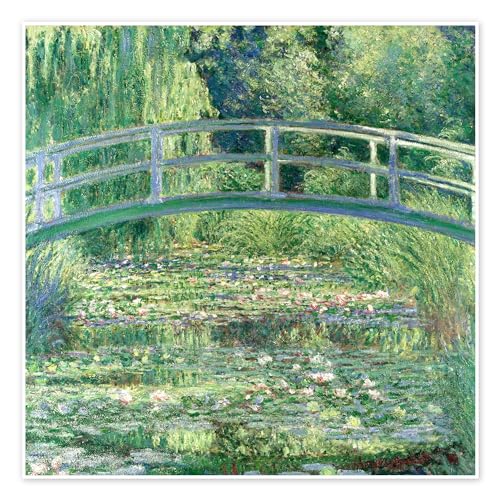 Die japanische Brücke Poster von Claude Monet Wandbilder für jeden Raum 30 x 30 cm Grün Impressionismus Wanddeko von Posterlounge