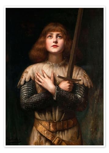 Jeanne d'Arc Poster von Paul Antoine de la Boulaye Wandbilder für jeden Raum 30 x 40 cm Schwarz Klassizismus Wanddeko von Posterlounge