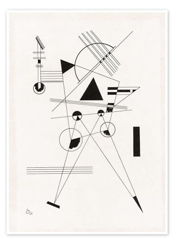 Lithographie No. I Poster von Wassily Kandinsky 30 x 40 cm Schwarz-Weiß Konstruktivismus Wanddeko von Posterlounge