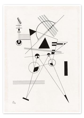 Lithographie No. I Poster von Wassily Kandinsky Wandbilder für jeden Raum 30 x 40 cm Schwarz-Weiß Abstrakte Kunst Wanddeko von Posterlounge