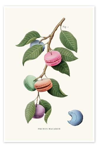 Macaron-Pflanze Poster von Jonas Loose 40 x 60 cm Beige Collage Wanddeko von Posterlounge
