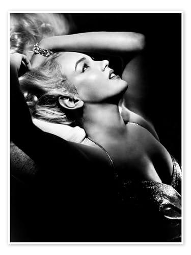 Marilyn Monroe im Profil Poster 50 x 70 cm Schwarz Nostalgie Wanddeko von Posterlounge