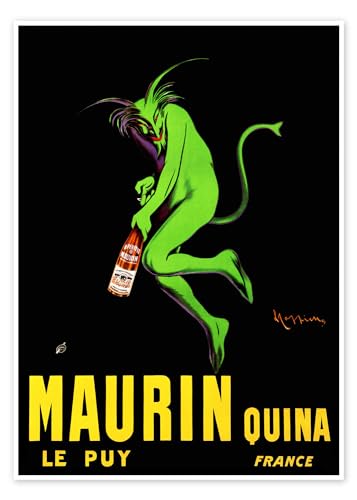 Maurin Quina Poster von Leonetto Cappiello 60 x 80 cm Schwarz Jugendstil Wanddeko von Posterlounge