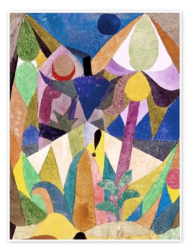 Mildtropische Landschaft Poster von Paul Klee Wandbilder für jeden Raum 70 x 90 cm Bunt Abstrakte Kunst Wanddeko von Posterlounge