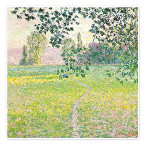 Morgendliche Landschaft Poster von Claude Monet Wandbilder für jeden Raum 70 x 70 cm Grün Impressionismus Wanddeko von Posterlounge
