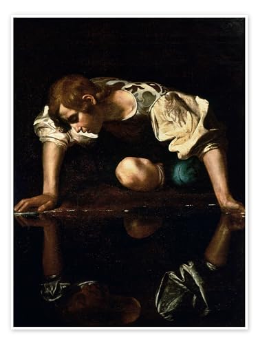 Narziss Poster von Michelangelo Merisi (Caravaggio) Wandbilder für jeden Raum 50 x 70 cm Braun Barock Wanddeko von Posterlounge