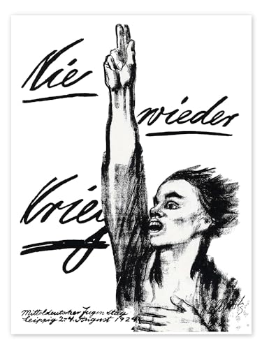 Nie wieder Krieg Poster von Käthe Kollwitz 60 x 80 cm Schwarz-Weiß Wandbilder Wanddeko Nie wieder Krieg Poster von Käthe Kollwitz 60 x 80 cm Schwarz-Weiß Wandbilder Wanddeko von Posterlounge
