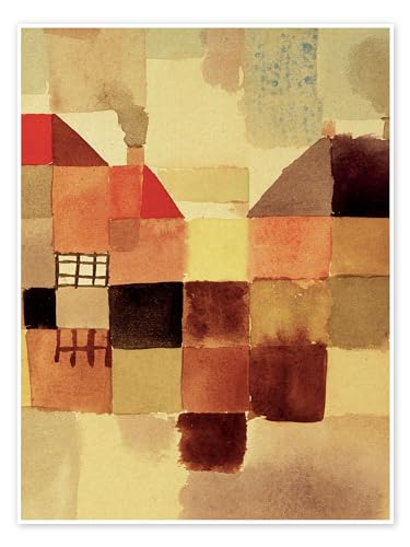 Nördlicher Ort Poster von Paul Klee 30 x 40 cm Braun Abstrakte Kunst Wanddeko von Posterlounge