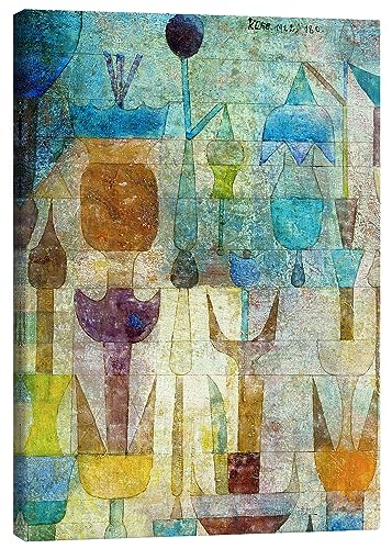 Pflanzen früh am Morgen Leinwandbild von Paul Klee Wandbilder für jeden Raum 60 x 80 cm Abstrakte Kunst Wanddeko von Posterlounge