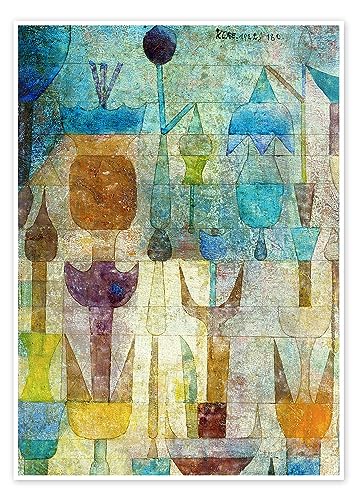 Pflanzen früh am Morgen Poster von Paul Klee Wandbilder für jeden Raum 60 x 80 cm Abstrakte Kunst Wanddeko von Posterlounge