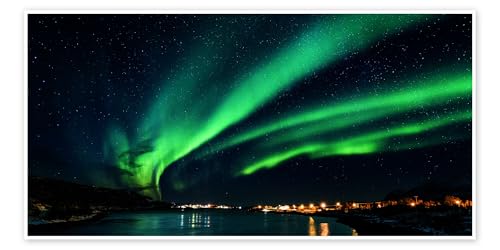 Polarlichter in Nordnorwegen Poster von Sascha Kilmer 40 x 20 cm Natur Wanddeko von Posterlounge