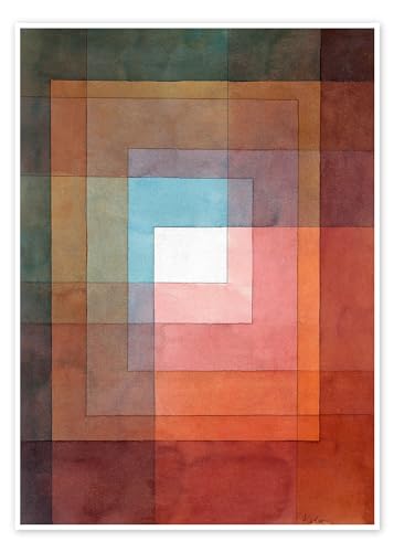 Polyphon gefasstes Weiss Poster von Paul Klee Wandbilder für jeden Raum 50 x 70 cm Bunt Rechtecke Wanddeko von Posterlounge