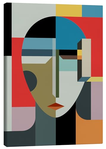 Porträt einer Frau Leinwandbild von THE USUAL DESIGNERS 90 x 120 cm Bunt Retro Wanddeko von Posterlounge