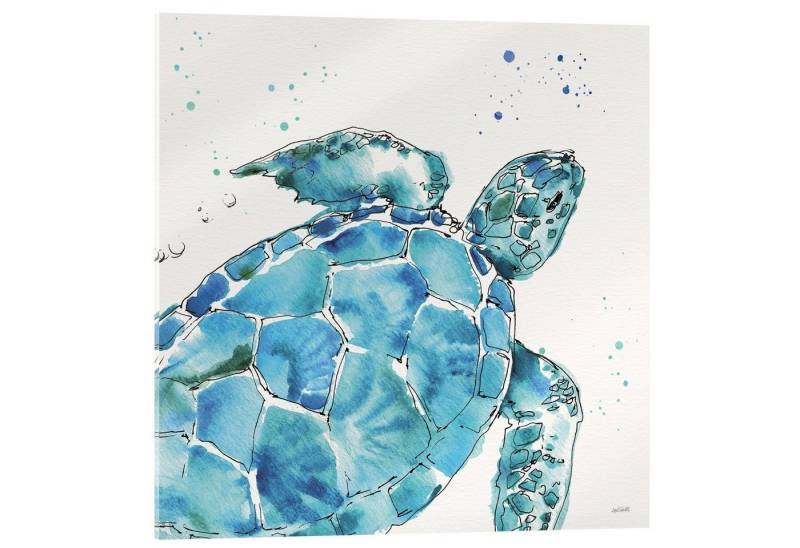 Posterlounge Acrylglasbild Anne Tavoletti, Schildkröte IX, Badezimmer Maritim Malerei von Posterlounge