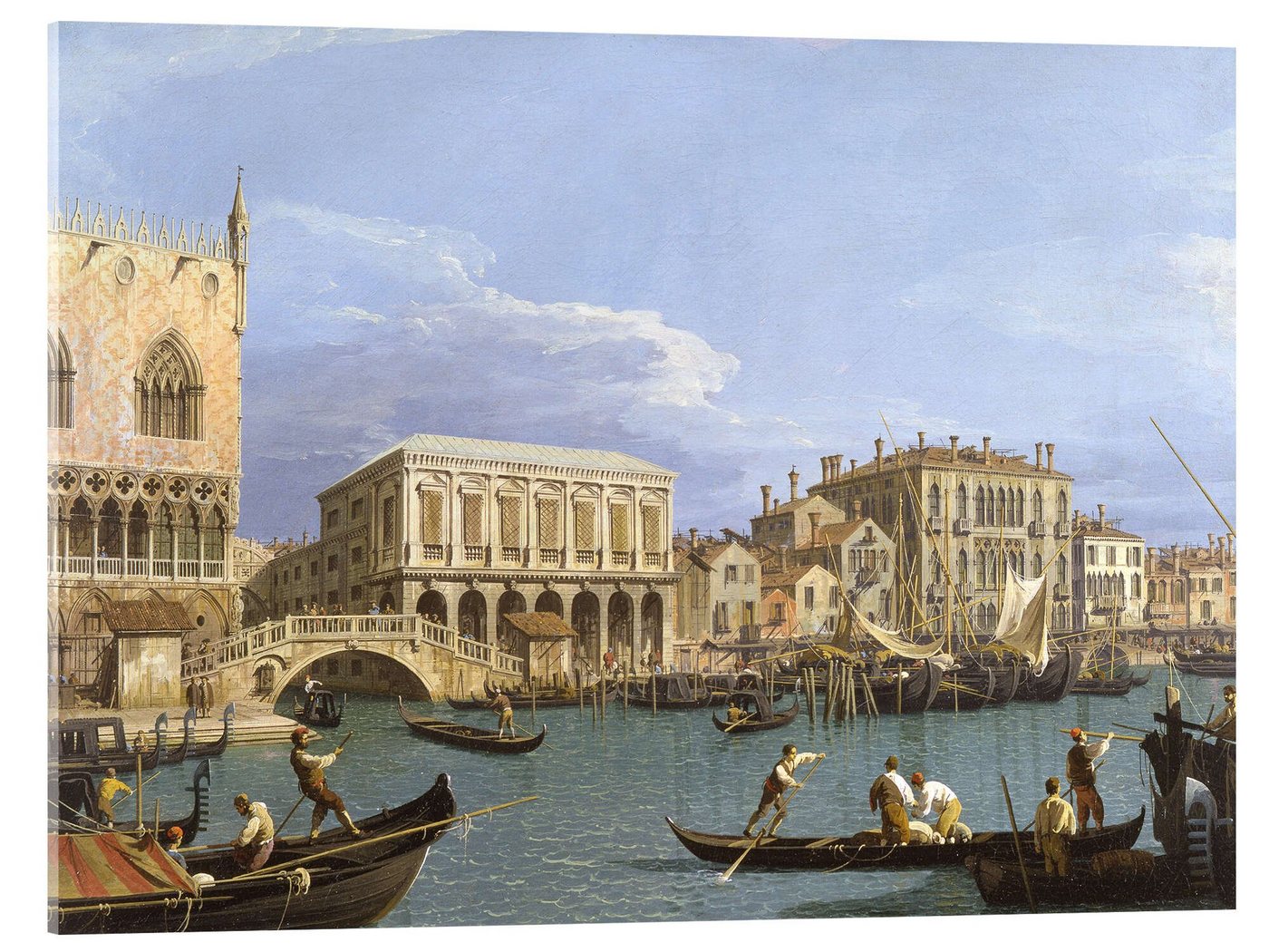 Posterlounge Acrylglasbild Antonio Canaletto, Riva degli Schiavoni, Badezimmer Malerei von Posterlounge