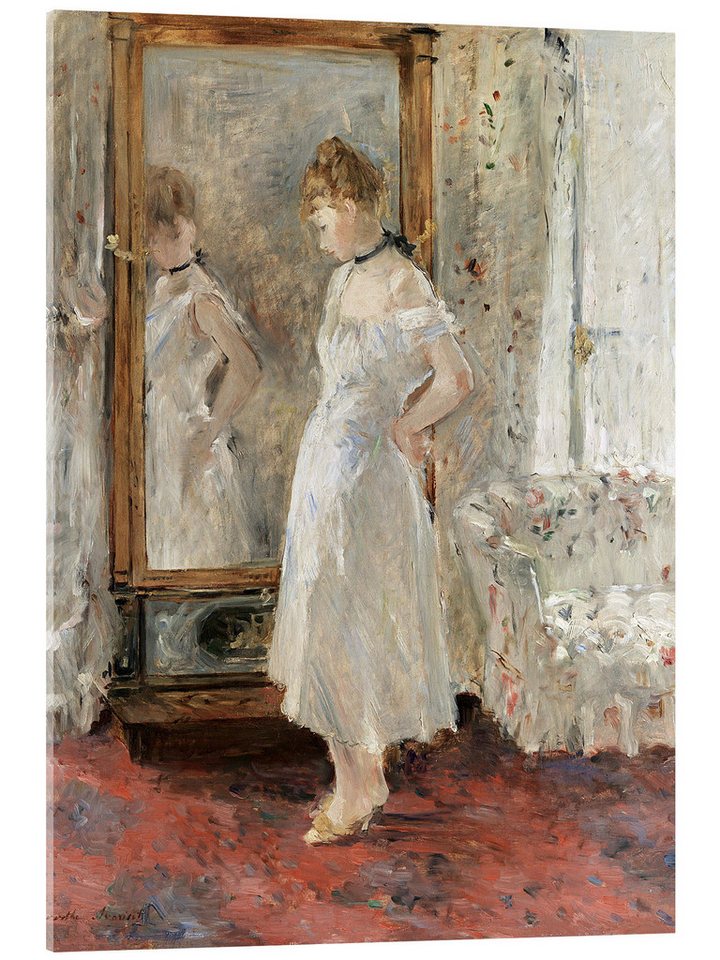 Posterlounge Acrylglasbild Berthe Morisot, Der Spiegel, Malerei von Posterlounge