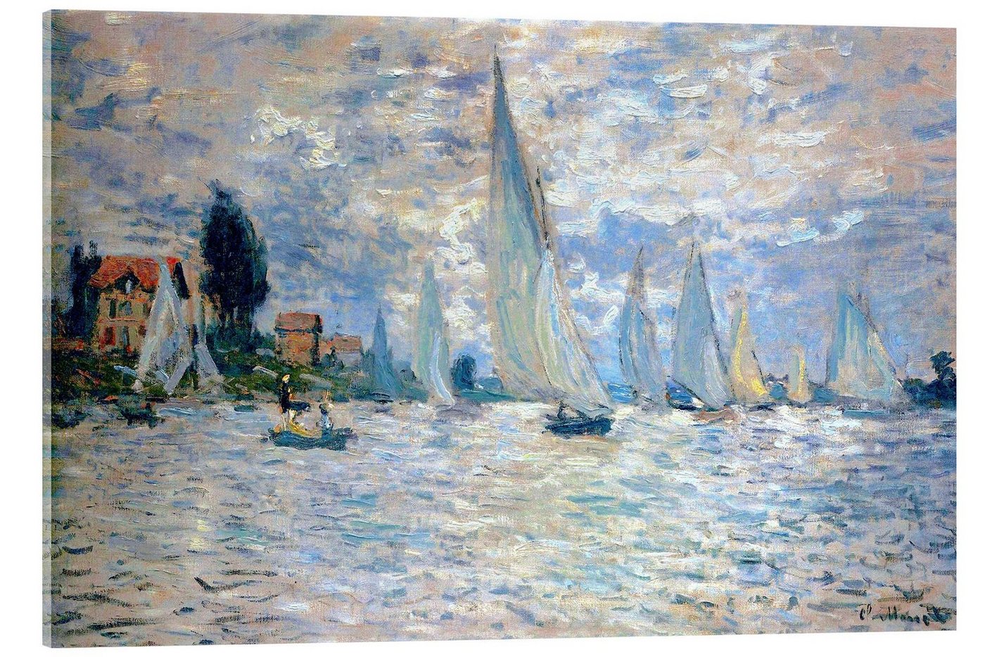 Posterlounge Acrylglasbild Claude Monet, Regatta in Argenteuil, Badezimmer Malerei von Posterlounge