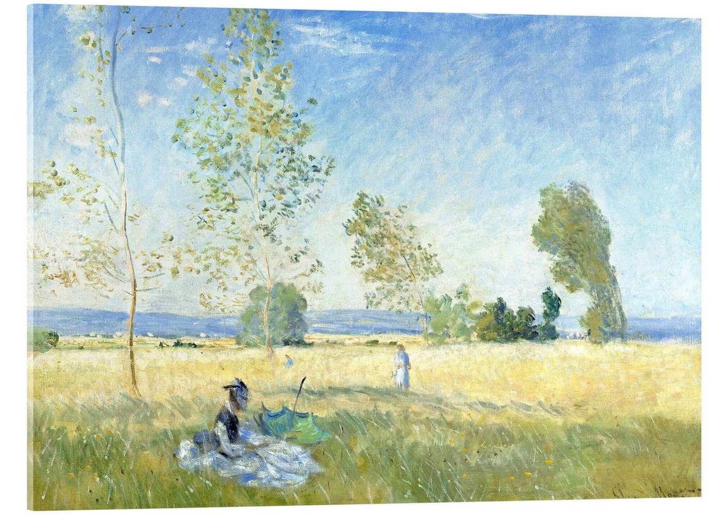 Posterlounge Acrylglasbild Claude Monet, Sommer, Wohnzimmer Malerei von Posterlounge