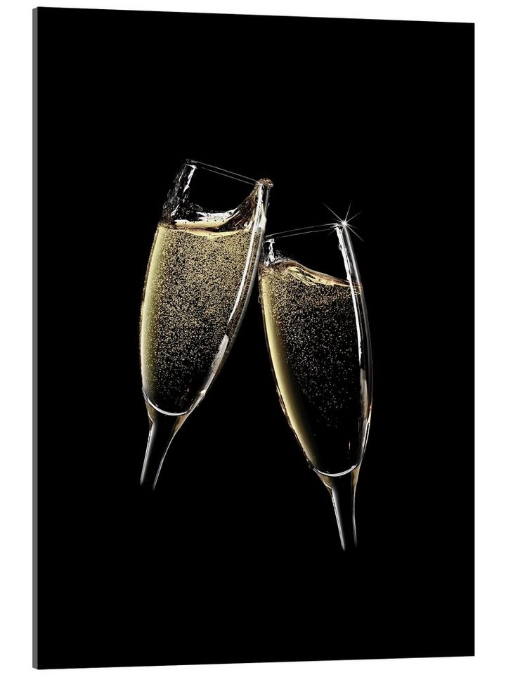 Posterlounge Acrylglasbild Editors Choice, Prost! Zwei Champagner Gläser, Bar Fotografie von Posterlounge