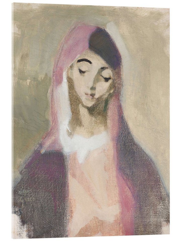 Posterlounge Acrylglasbild Helene Schjerfbeck, Madonna der Barmherzigkeit, Malerei von Posterlounge