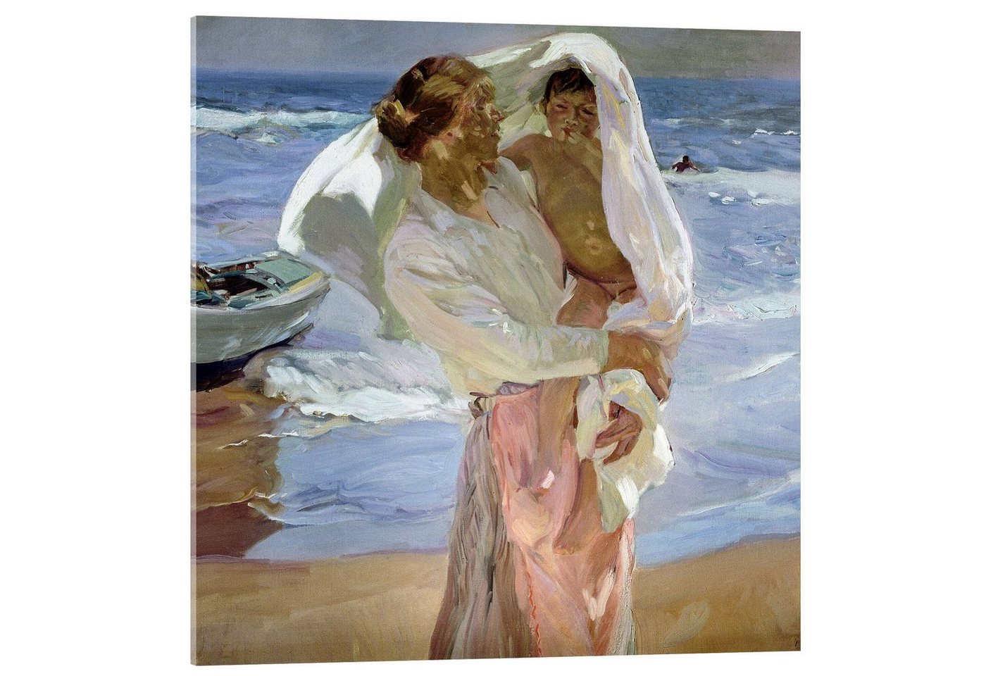 Posterlounge Acrylglasbild Joaquín Sorolla y Bastida, Gerade aus dem Meer, Badezimmer Maritim Malerei von Posterlounge