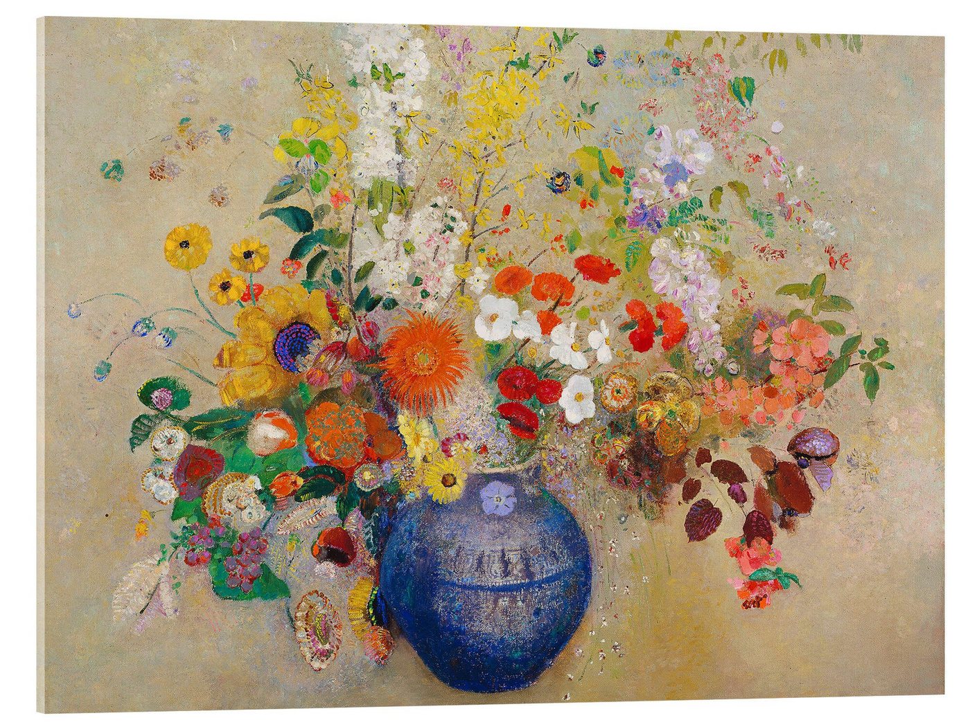 Posterlounge Acrylglasbild Odilon Redon, Blumen, 1909, Malerei von Posterlounge