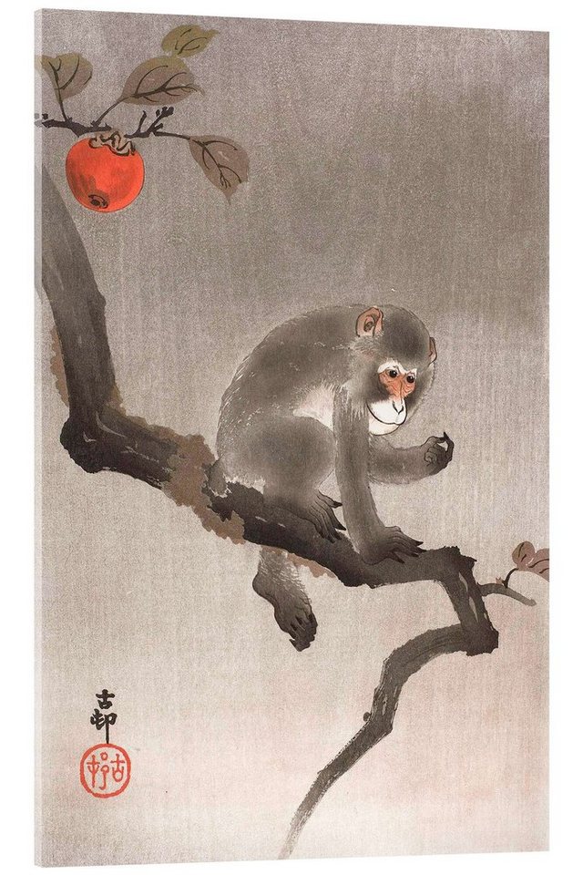 Posterlounge Acrylglasbild Ohara Koson, Affe in einem Baum, Malerei von Posterlounge