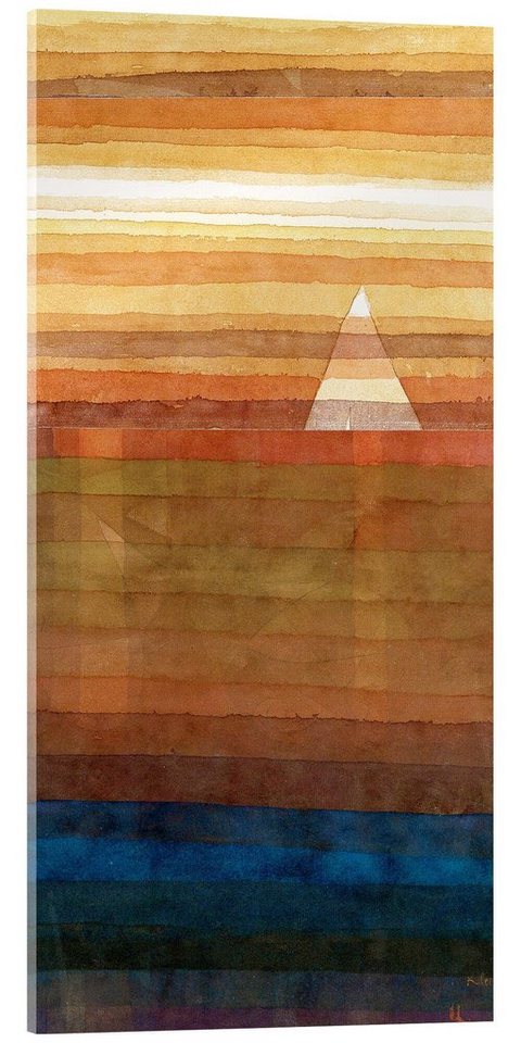 Posterlounge Acrylglasbild Paul Klee, Einsames, Badezimmer Maritim Malerei von Posterlounge