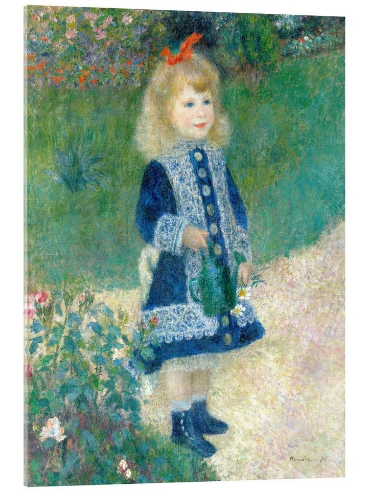 Posterlounge Acrylglasbild Pierre-Auguste Renoir, Mädchen mit Gießkanne, Malerei von Posterlounge