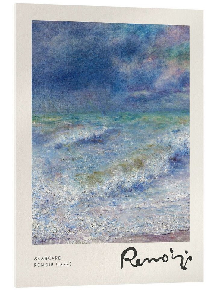 Posterlounge Acrylglasbild Pierre-Auguste Renoir, Seascape, Badezimmer Maritim von Posterlounge