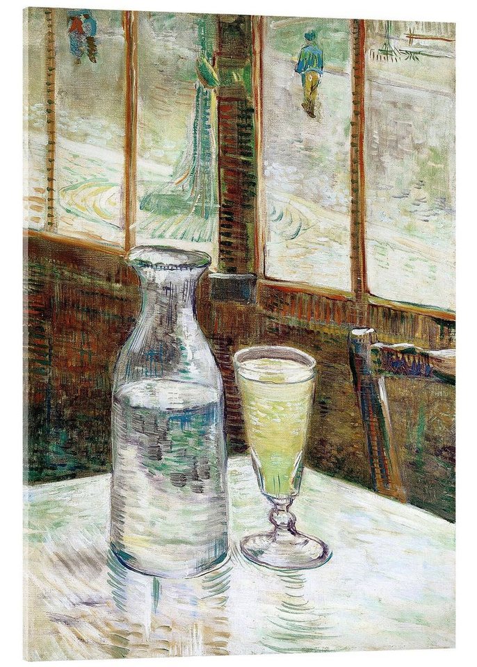 Posterlounge Acrylglasbild Vincent van Gogh, Cafétisch mit Absint, Wohnzimmer Malerei von Posterlounge
