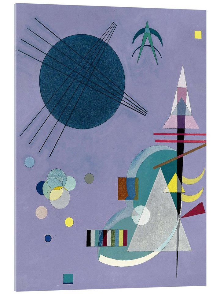 Posterlounge Acrylglasbild Wassily Kandinsky, Violett Grün, Malerei von Posterlounge