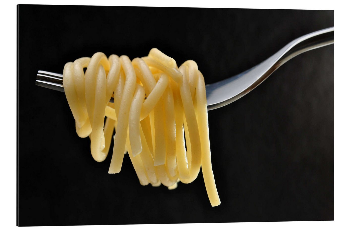 Posterlounge Alu-Dibond-Druck Editors Choice, Spaghetti auf einer Gabel, Fotografie von Posterlounge