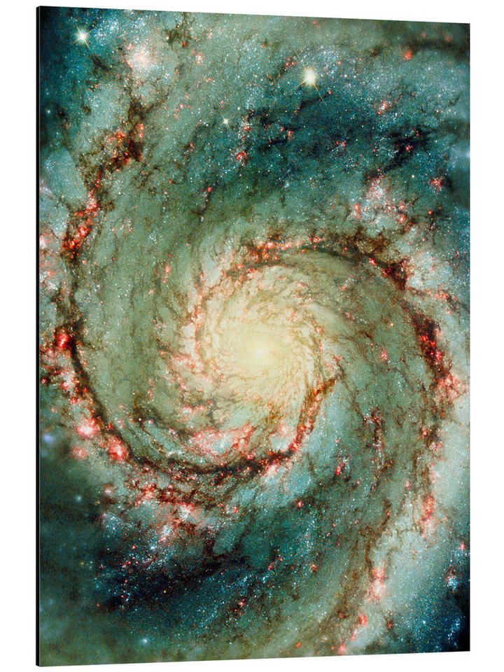 Posterlounge Alu-Dibond-Druck NASA, M51 Whirlpool-Galaxie, Fotografie von Posterlounge