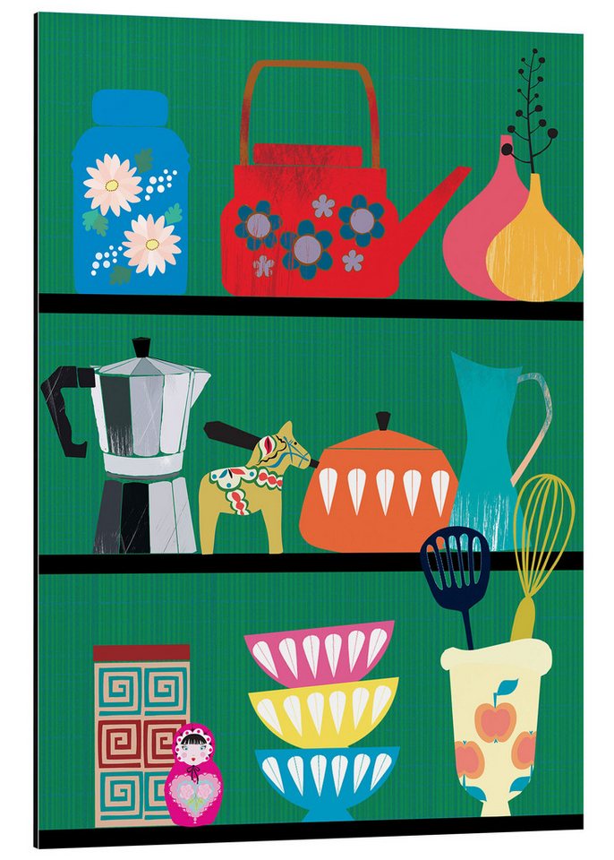 Posterlounge Alu-Dibond-Druck Taika Tori, Küchenregal, Kinderzimmer Kindermotive von Posterlounge