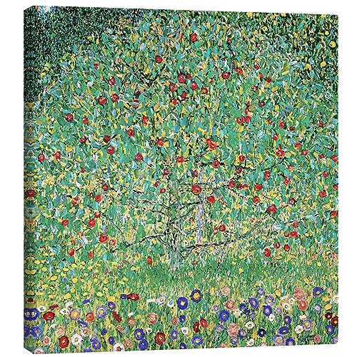 Posterlounge Apfelbaum I Leinwandbild von Gustav Klimt 40 x 40 cm Grün Jugendstil Wanddeko von Posterlounge