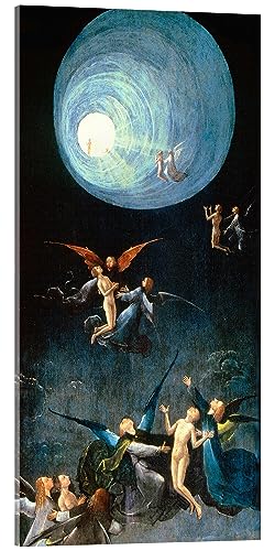 Posterlounge Aufstieg in das himmlische Paradies Acrylglasbild von Hieronymus Bosch 20 x 40 cm Blau Renaissance Wanddeko von Posterlounge