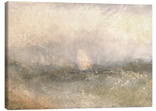 Posterlounge Aus der Nore: Wind und Wasser Leinwandbild von Joseph Mallord William Turner Wandbilder für jeden Raum 40 x 30 cm Beige Romantik Wanddeko von Posterlounge