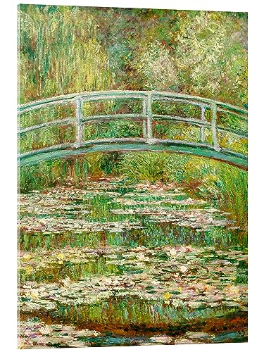 Posterlounge Brücke über den Seerosenteich, 1899 Acrylglasbild von Claude Monet Wandbilder für jeden Raum 50 x 70 cm Grün Impressionismus Wanddeko von Posterlounge