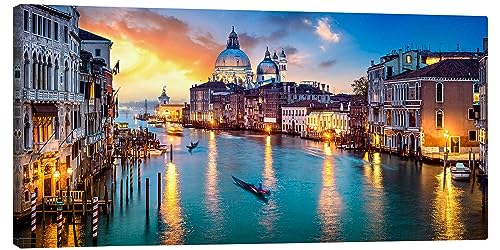 Posterlounge Canal Grande in Venedig am Abend, Italien Leinwandbild von Jan Christopher Becke 120 x 60 cm Wandbilder Wanddeko Posterlounge Canal Grande in Venedig am Abend, Italien Leinwandbild von Jan Christopher Becke 120 x 60 cm Wandbilder Wanddeko von Posterlounge