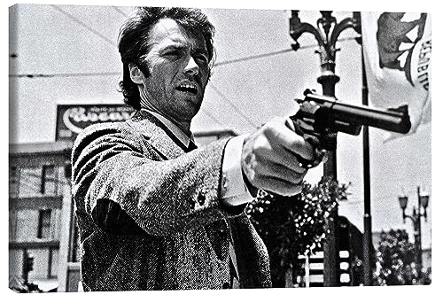 Posterlounge Clint Eastwood in Dirty Harry Leinwandbild 100 x 70 cm Filme Wanddeko von Posterlounge