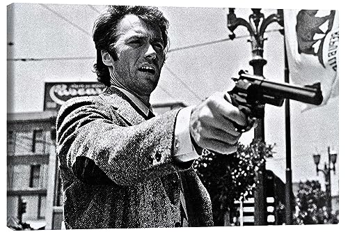 Posterlounge Clint Eastwood in Dirty Harry Leinwandbild 130 x 90 cm Filme Wanddeko von Posterlounge