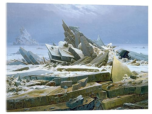 Posterlounge Das Eismeer Acrylglasbild von Caspar David Friedrich Wandbilder für jeden Raum 70 x 50 cm Blau Romantik Wanddeko von Posterlounge