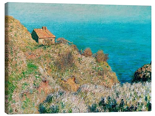 Posterlounge Das Fischerhaus, Varengeville Leinwandbild von Claude Monet Wandbilder für jeden Raum 90 x 70 cm Impressionismus Wanddeko von Posterlounge