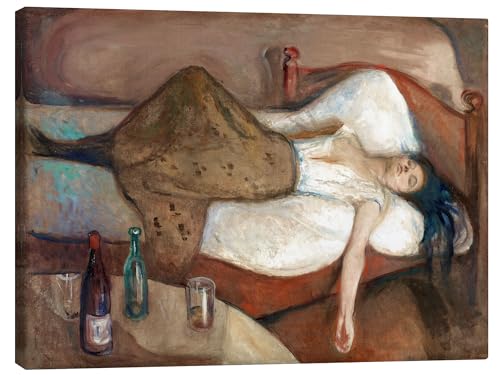 Posterlounge Der Tag danach Leinwandbild von Edvard Munch Wandbilder für jeden Raum 70 x 50 cm Braun Expressionismus Wanddeko von Posterlounge