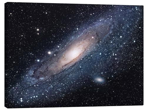 Posterlounge Die Andromeda-Galaxie Leinwandbild von Robert Gendler 130 x 100 cm Blau Weltraum Wanddeko von Posterlounge