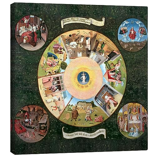 Posterlounge Die Sieben Todsünden und die vier letzten Dinge Leinwandbild von Hieronymus Bosch 70 x 70 cm Grün Wandbilder Wanddeko Posterlounge Die Sieben Todsünden und die vier letzten Dinge Leinwandbild von Hieronymus Bosch 70 x 70 cm Grün Wandbilder Wanddeko von Posterlounge