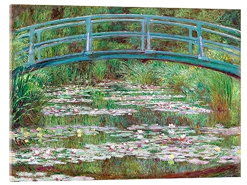 Posterlounge Die japanische Brücke, 1899 Acrylglasbild von Claude Monet Wandbilder für jeden Raum 90 x 70 cm Grün Impressionismus Wanddeko von Posterlounge