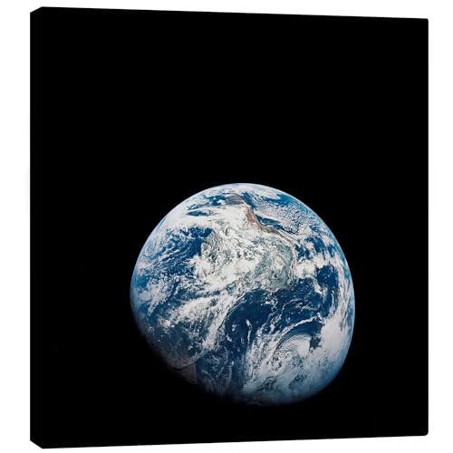 Posterlounge Erde aus der Sicht von Apollo 8 Leinwandbild von NASA 100 x 100 cm Schwarz Lernen & Wissen Wanddeko von Posterlounge